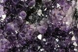 Tall, Dark Purple Amethyst Cluster On Wood Base - Uruguay #113933-2